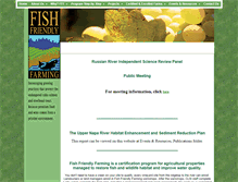 Tablet Screenshot of fishfriendlyfarming.org